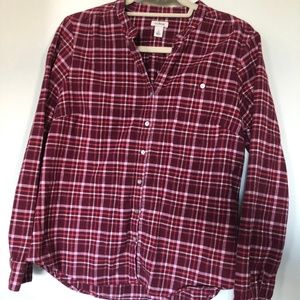 LL Bean women's flannel shirt